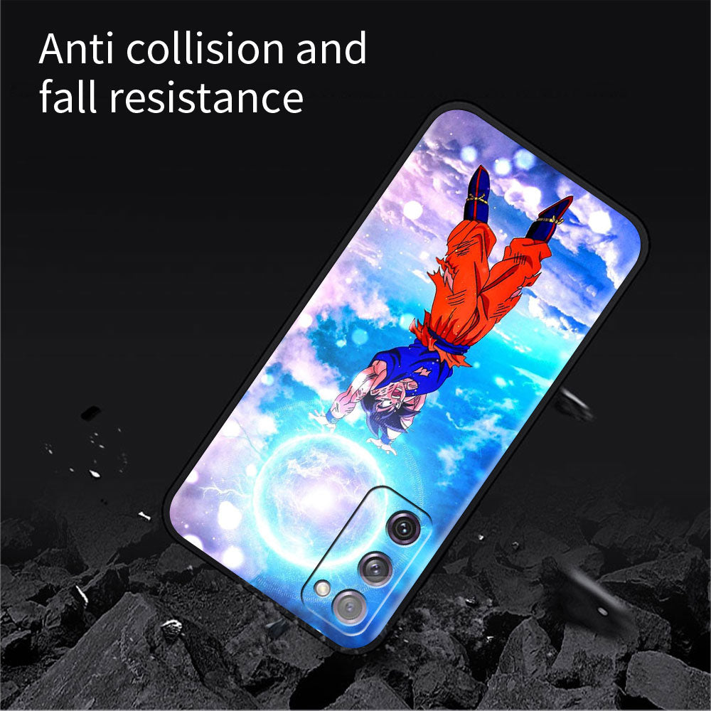 Phone Black Soft Case For Samsung Galaxy S22 S21 S20 Ultra FE S9 S8 S10 Plus Note 20 10 9 Fundas Cover Saiyan Cool Vegetas, dragon ball z, everythinganimee