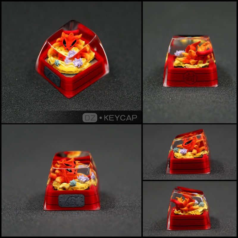 Ninja The Nine-Tailed Fox Resin Keycaps for Mechanical Keyboards