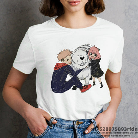 Women Kawaii Yor Anya Forger Anime T-shirt Girl Summer Spy x Family Cartoon 90s Tops Tee Female Manga Clothes, everything animee