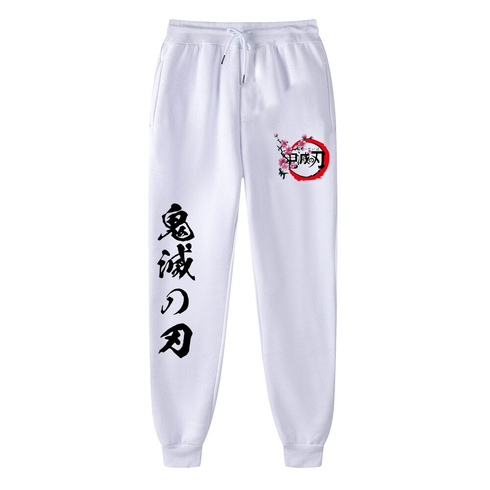 Anime Sweatpants Demon Slayer Trousers Women's Full Length Casual Long Pants Fleece Harajuku Unisex Pants, everything animee