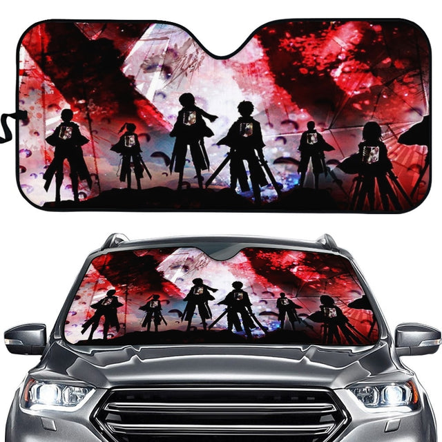 Car Solar Sunshades for Windscreen Attack on Titan Boys Car UV Protect Cover Windshield Sun Shade Anime Print Cars Accessories, everythinganimee