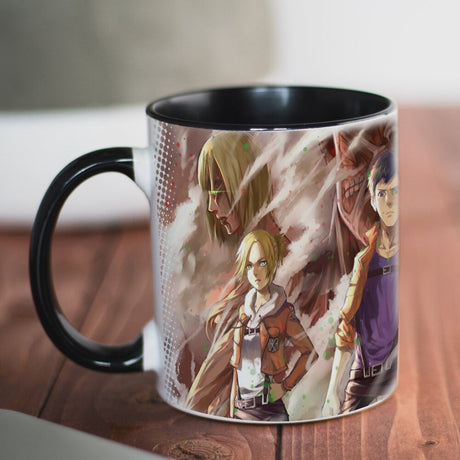 New Attack on Titan Mug 11oz Creative Ceramic Cartoon Anime Coffee Mugs Tea Cups Boy Friends Husband Birthday Gift, everythinganimee