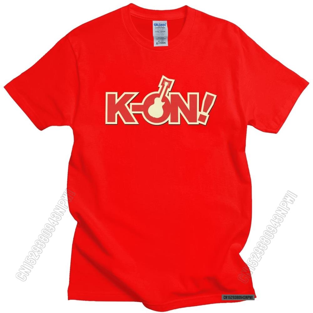 Urban Musical Anime K-On T Shirt Men 100% Cotton Yui Hirasawa Japan Music Animation Manga Tee 100% Cotton T-Shirt Gift, everythinganimee