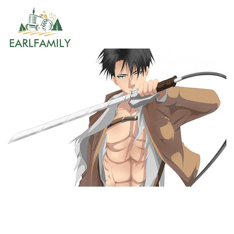 EARLFAMILY 13cm For Attack on Titan Creative Car Stickers Car Accessories Decal Scratch-proof Sticker Waterproof Decoration