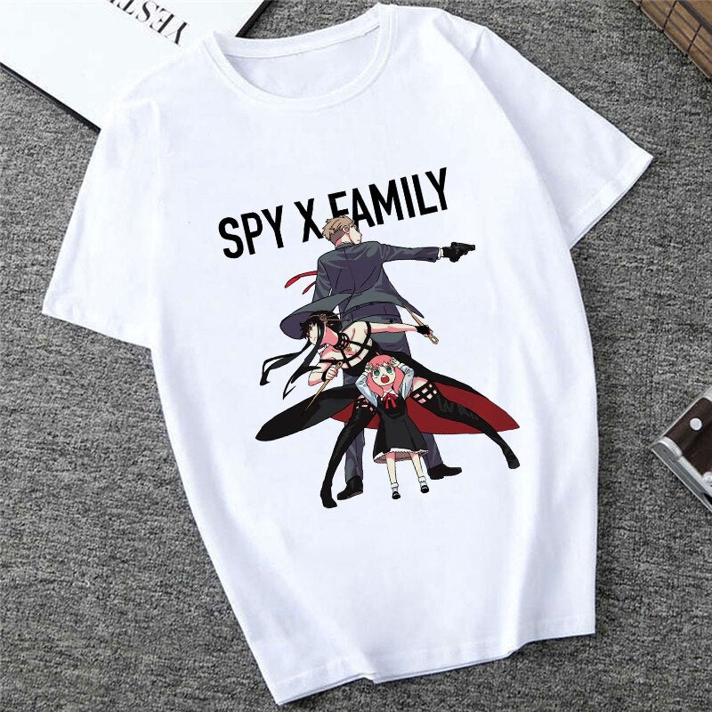 Unisex Spy X Family Tshirt Men Kawaii Cartoon Anya Tee Shirt Tops Japanese Anime T-shirt Harajuku Graphic T Shirt Female 90s, everythinganimee