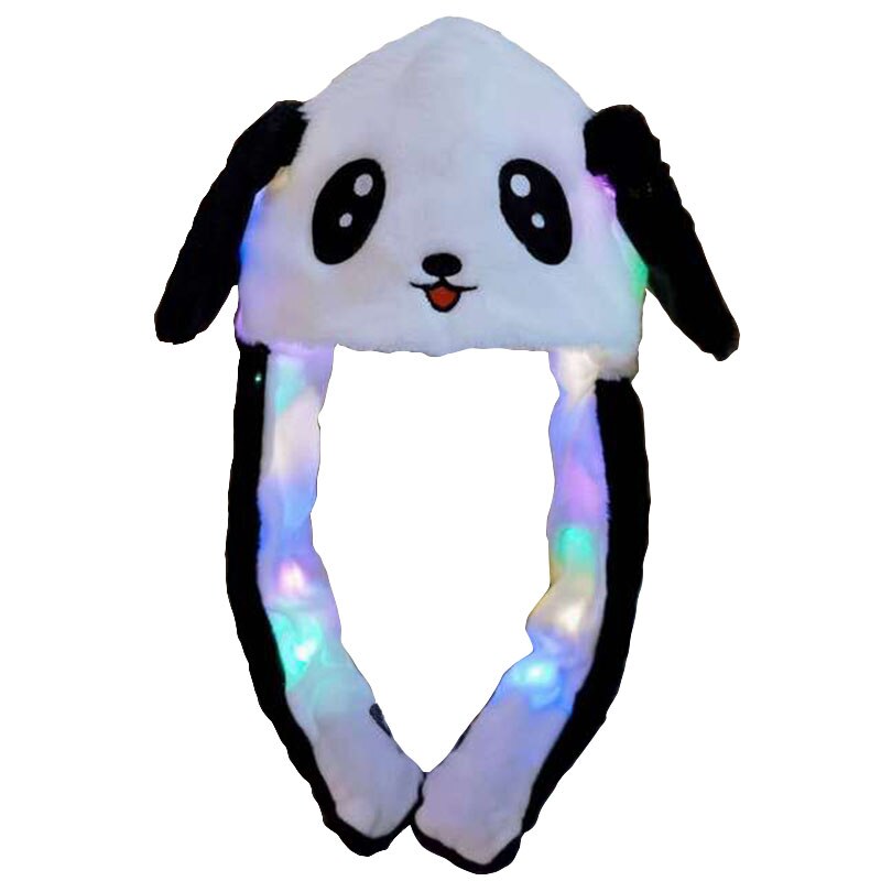 Bunny Ear Move Glowing Hat Anime Rabbit Led Light Jumping Funny Plush Ear Moving Cartoon Hat for Kids Girls Cosplay Party Cap, everythinganimee