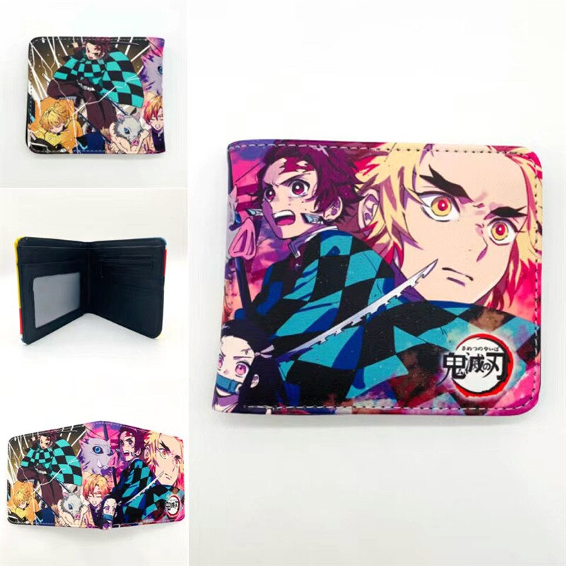 Anime Cartoon Demon Slayer Uzui Tengen Agatsuma Zenitsu Tokitou Muichirou Tomioka Giyuu Kamado Tanjirou Wallet Purse Wallets, everythinganimee