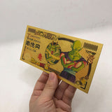 Dragon Ball Z Manga Anime Goku Figure Collection Gold Commemorative Banknote Collection Manga Peripherals Best Gifts