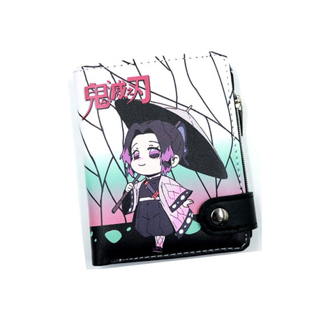 Anime Demon Slayer Soft Button Wallet Tomioka Giyuu Zipper Coin Card Purse, everythinganimee