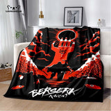 Calssic Comics Berserk Anime Throw Blanket Berserk Soft Flannel Thin Blankets for Bed Sofa Cover Bedspread Home Decor, everythinganimee