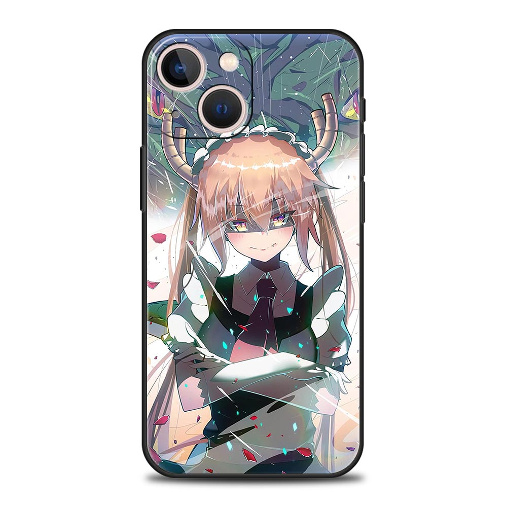 Dragon Maid Anime Funda Phone Cases For iPhone 11 12 13 14 Pro Max Mini X XR XS 7 8 Plus SE 2020 Case Luxury Soft Silicone Cover, everythinganimee