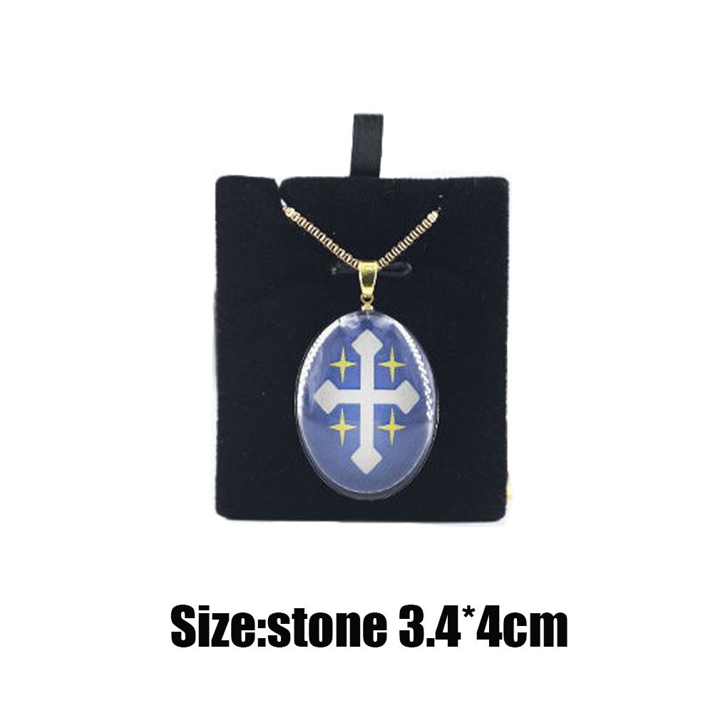 Anime Black Clover Yuno Necklace Cosplay Blue Magic Pendant Jewelry Costume Accessories Prop Fans Gift, everythinganimee