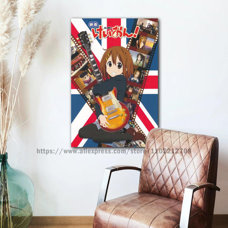 k-on anime Decorative Canvas 24x36 Posters Room Bar Cafe Decor Gift Print Art Wall Paintings, everythinganimee