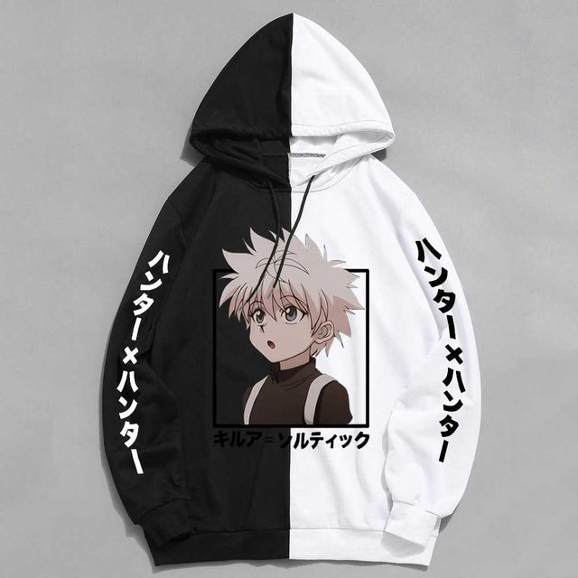 Hunter X Hunter Killua Zoldyck Mens Hoodies Autumn Winter Boys Girls Sweatshirts Fashion Killua Eye Anime Cosplay Hoodie, everythinganimee