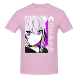 Fashion Leisure Hololive VTuber Nekomata Okayu T-shirt Harajuku Streetwear 100% Cotton Graphics Tshirt Brands Tee Tops, everythinanimee