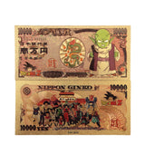 Dragon Ball Z Manga Anime Goku Figure Collection Gold Commemorative Banknote Collection Manga Peripherals Best Gifts