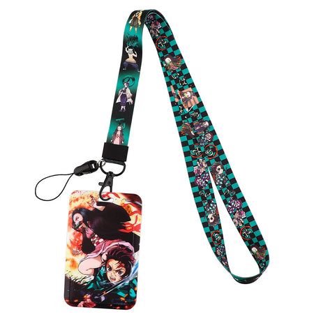 New Anime Demon Slayer Lanyards for Key Neck Strap For Card Badge Gym Key Chain Lanyard Key Holder DIY Hang Rope Keychain