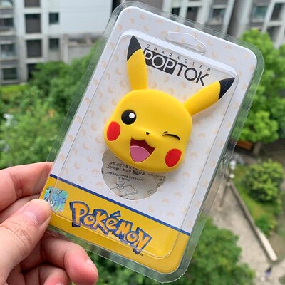 Pokémon Pikichu Mobile Phone Airbag Holder Portable Ring Anti-loss Telescopic Cartoon Anime Cute Holiday Christmas Gifts. everythinganimee