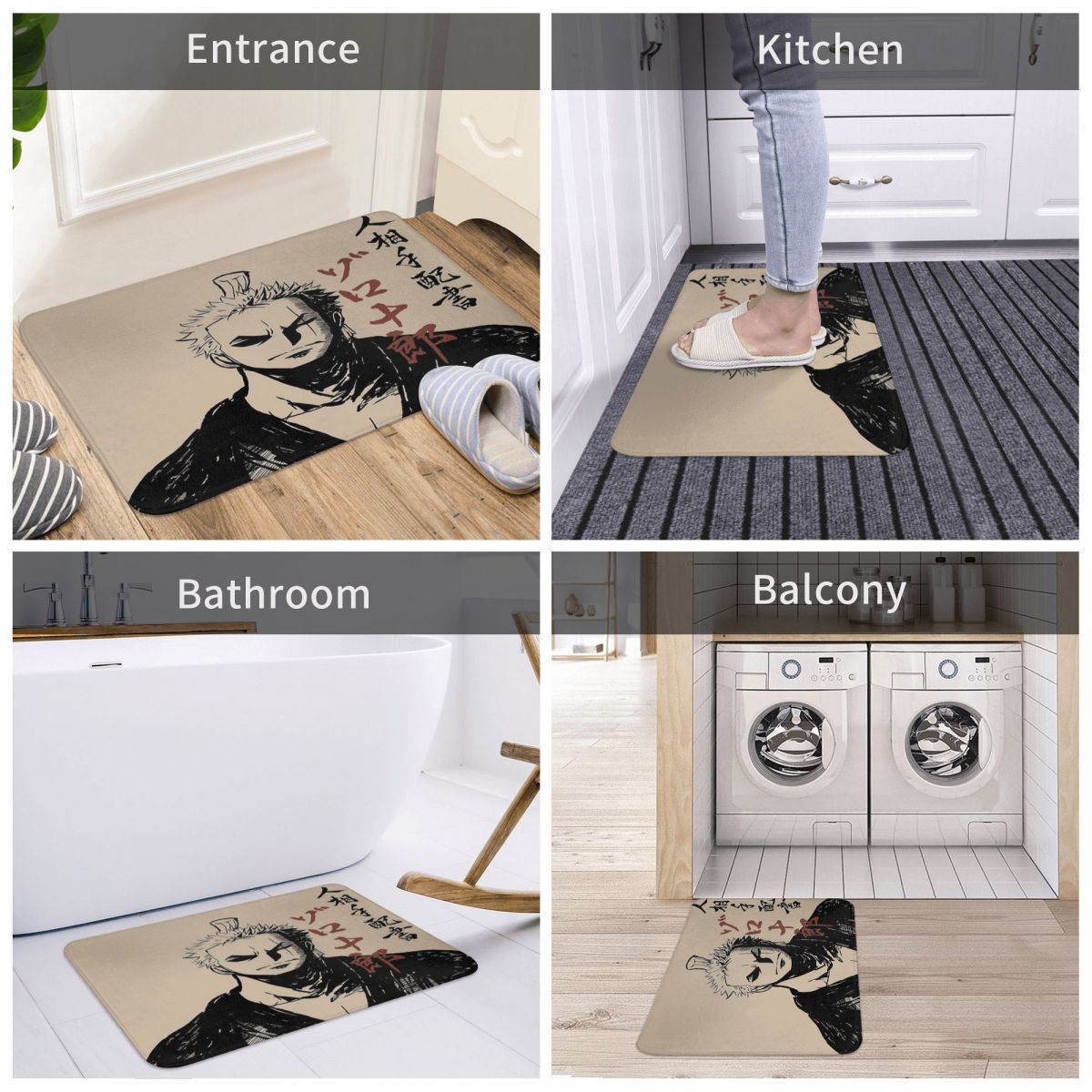 One Piece Monkey D Luffy Anime Bath Mat My Favorite Character In The OP Universe! Doormat Kitchen Carpet Entrance Door Rug Home, everythinganimee