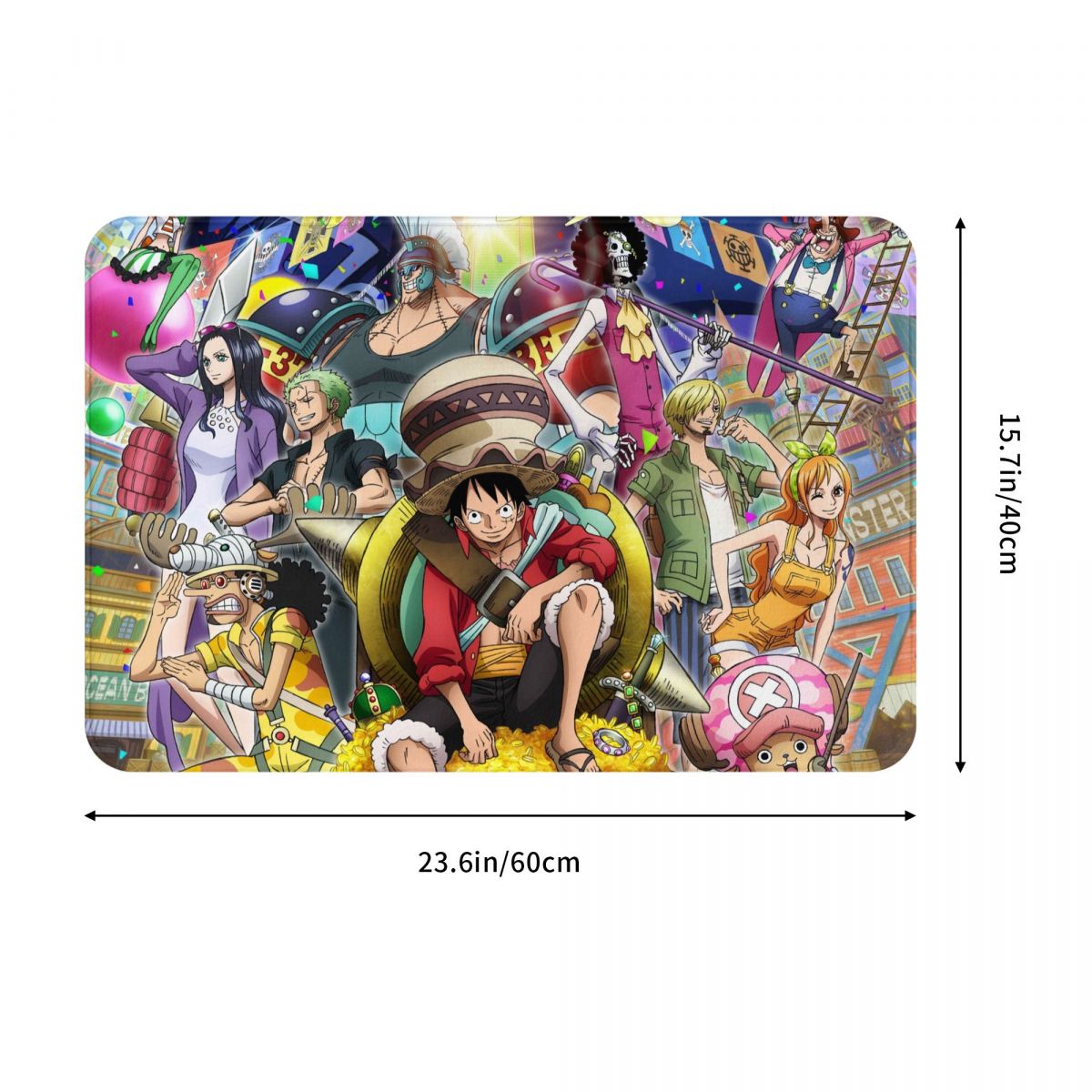 One Piece Hot Anime Bath Mat Funny Team Doormat Living Room Carpet Balcony Rug Home Decoration, everythinganimee