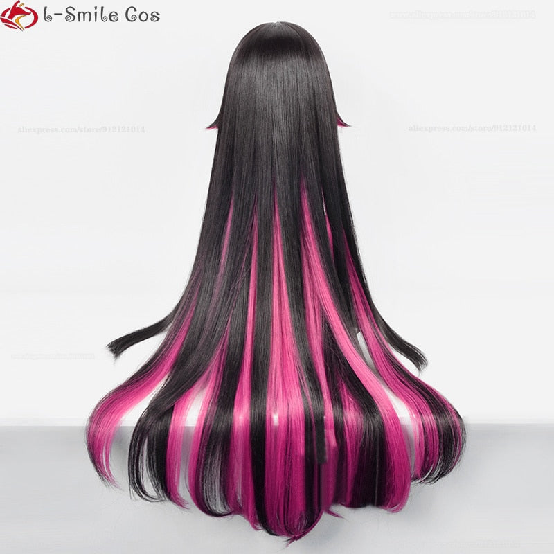 Game Genshin Impact Fatui Cosplay Columbina Wig 105cm Long Gradient Heat Resistant Synthetic Hair Anime Party Wigs + Wig Cap