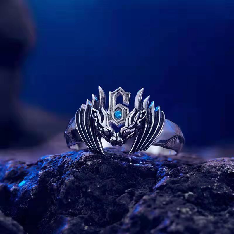 Anime Bleach Grimmjow Jeagerjaques Cosplay Ring Unisex Adjustable Opening Rings Jewelry Accessories Prop Gifts, everything animee