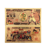 Dragon Ball Z Manga Anime Goku Figure Collection Gold Commemorative Banknote Collection Manga Peripherals Best Gifts