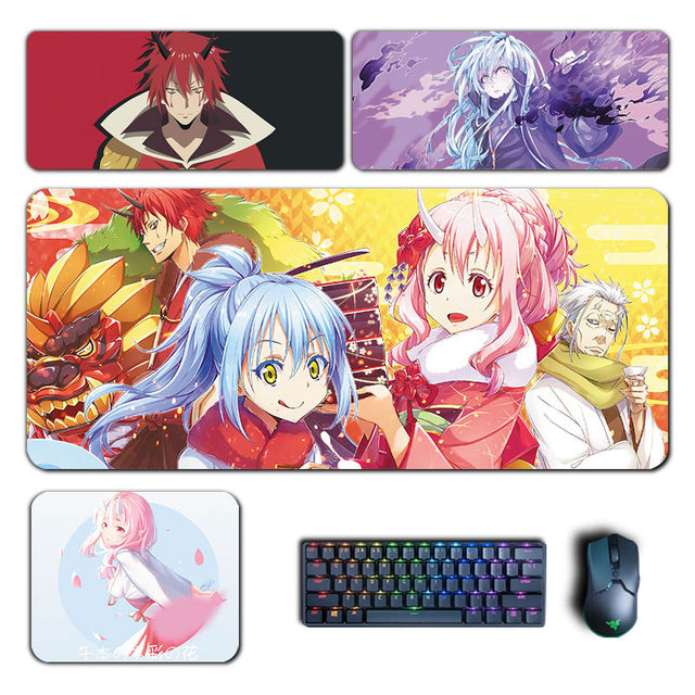 Anime That Time I Got Reincarnated As A Slime Mouse Pads Rimuru Shuna Benimaru Mousepad Computer Padding Accessories Desk Mat, everythinganimee