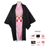 Anime Demon Slayers Kimetsu no Yaiba Nezuko Kamado Cosplay Costume Nezuko Kimono Women Uniform Halloween Paty Clothes