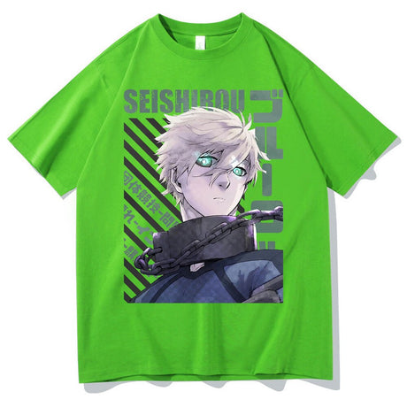 Introducing the must-have Anime Blue Lock Seishirou Nagi Graphic T-Shirt for men and women! This trendy, unisex t-shirt features a cool graphic design of the iconic anime character Isagi Yoichi. Made with soft, breathable cotton, this t-shirt is perfect for any casual occasion. Available in a variety of sizes and colors, you'll be able to find the perfect fit. 