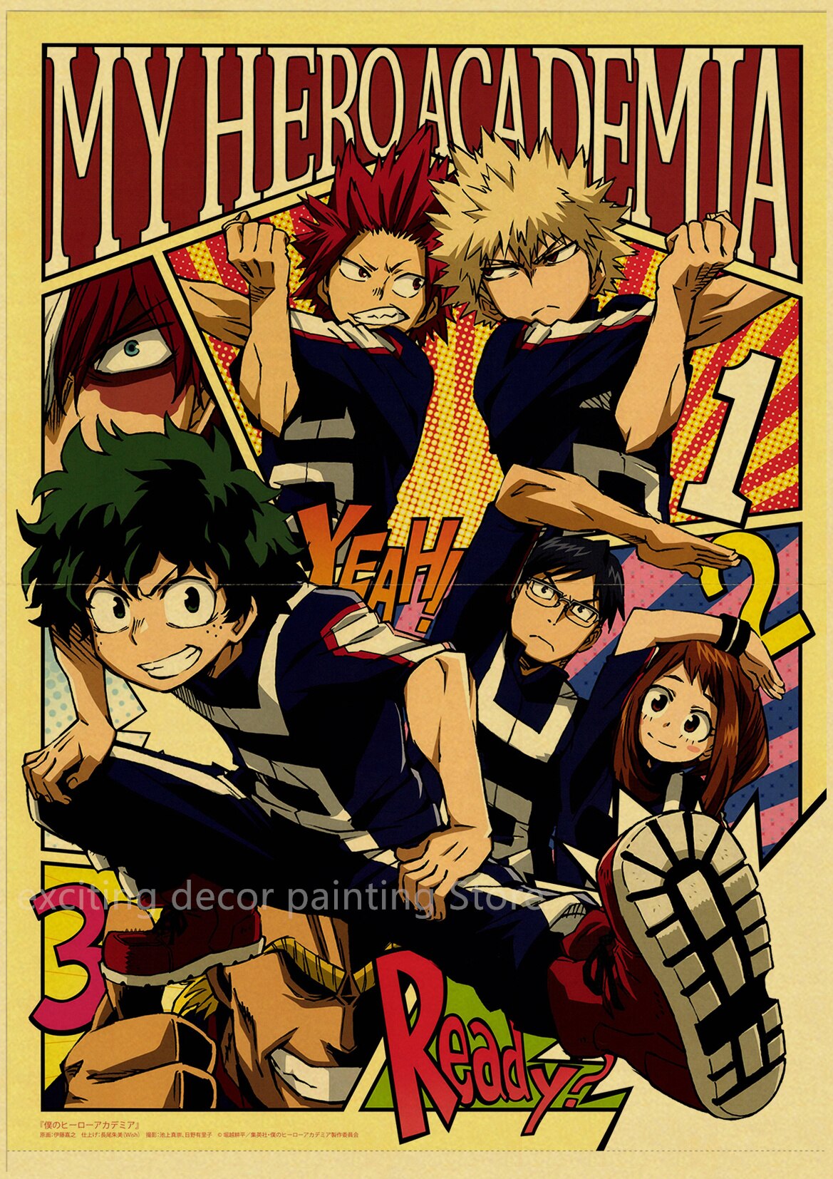 Hero Academia Retro Posters (A4)