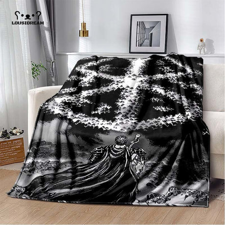 Calssic Comics Berserk Anime Throw Blanket Berserk Soft Flannel Thin Blankets for Bed Sofa Cover Bedspread Home Decor, everythinganimee