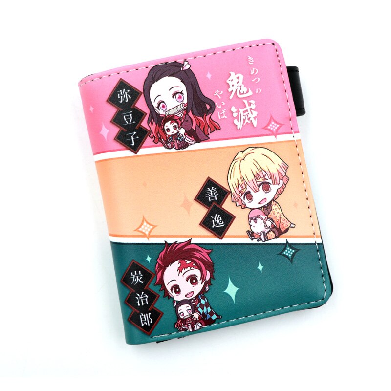 Anime Demon Slayer Soft Button Wallet Tomioka Giyuu Zipper Coin Card Purse, everythinganimee