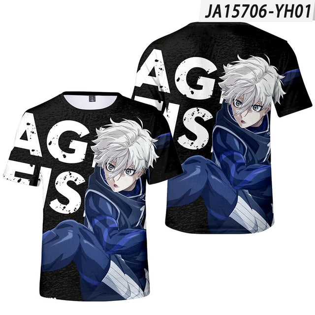 New Tshirt 2023 BLUE LOCK NAGI T-shirt for Men 3D Printed Women O-Neck Short Sleeves T shirt Tees Boys Girls Anime Cartoon T Shirt, everythinganimee