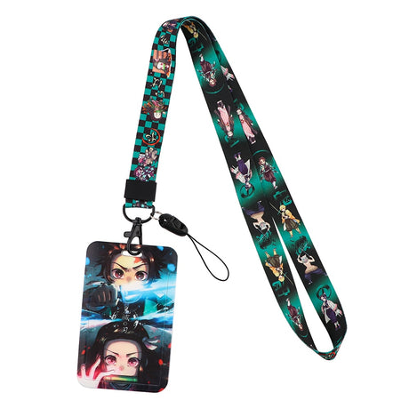 New Anime Demon Slayer Lanyards for Key Neck Strap For Card Badge Gym Key Chain Lanyard Key Holder DIY Hang Rope Keychain