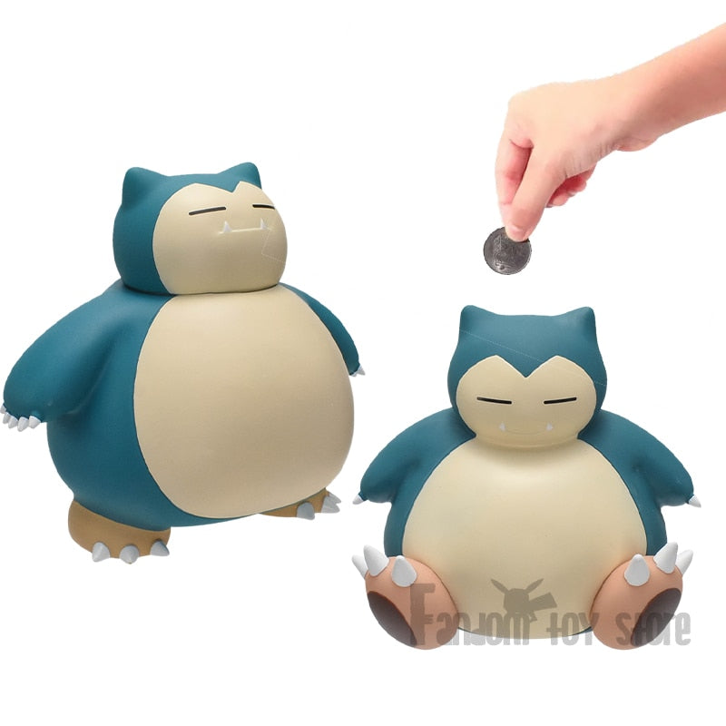 Pokemon Snorlax Money Box 2 Pose Figure Standing Sitting Piggy Bank Lovely Saving Pot For Kids Birthday Gift, everythinganimee