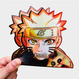 Naruto Nine-Tails Chakra Mode Motion Sticker, Anime naruto Gradient Uzumaki Character 3D Anime Stickers Moving Motion Stickers Decals for Car Tablet Computer Stickers, everythinganimee