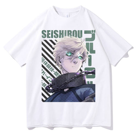 Introducing the must-have Anime Blue Lock Seishirou Nagi Graphic T-Shirt for men and women! This trendy, unisex t-shirt features a cool graphic design of the iconic anime character Isagi Yoichi. Made with soft, breathable cotton, this t-shirt is perfect for any casual occasion. Available in a variety of sizes and colors, you'll be able to find the perfect fit. 