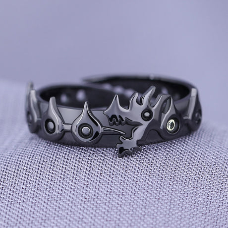 Anime The Seven Deadly Sins Ring Meliodas Cosplay Unisex Adjustable Dragon's Sin of Wrath Rings Jewelry Accessories Prop, everythinganimee