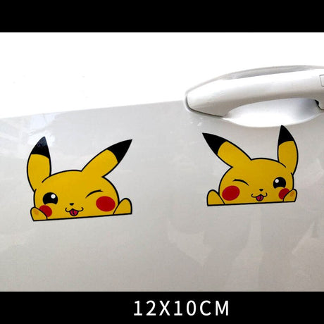 Pokemon Pikachu Body Stickers Cover Scratched Glass Window Cartoon Decorative Waterproof Car Door Cute Sticker Toys, everythinganimee