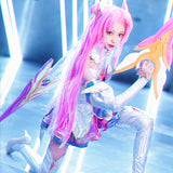 ROLECOS LOL Star Guardian Kaisa Cosplay Costume Game LOL Kaisa Cosplay Outfit Fullsets LOL Character Cos Costume with Headwear, everythinganimee