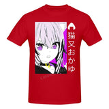 Fashion Leisure Hololive VTuber Nekomata Okayu T-shirt Harajuku Streetwear 100% Cotton Graphics Tshirt Brands Tee Tops, everythinanimee