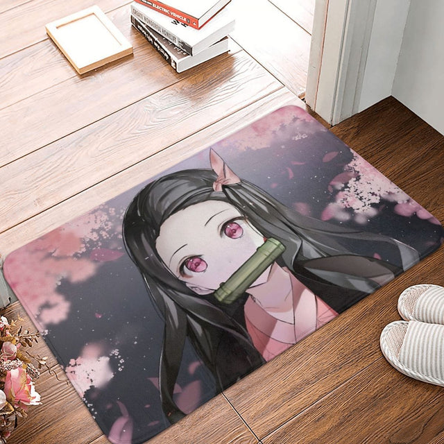 Demon Slayer Anime Non-slip Doormat Nezuko Kamado Bath Kitchen Mat Outdoor Carpet Home Pattern Decor, everythinghanimee