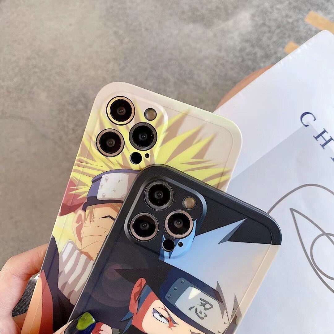 Narutos Phone Cases For iPhone 14 13 12 11 Pro Max XR XS MAX X Back Cover, naruto and kakashi, everythinganimee