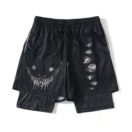 Anime Berserk Men Running Shorts Trunks Quick-dry Guts Print Male Joggers Casual Shorts Beach 2 In 1 Gym Sport Workout Shorts, everythinganimee