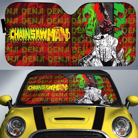 Power and Kobeni Accordion Sunshade Kobeni Higashiyama Car Sunshade Custom Chainsaw Man Anime, everythinganimee