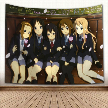 Anime Wall Hanging Tapestry Japan Kawaii New K-ON! Home Party Decorative Cartoon Game Photo Background Cloth Table, everything animee