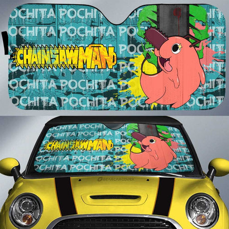 Power and Kobeni Accordion Sunshade Kobeni Higashiyama Car Sunshade Custom Chainsaw Man Anime, everythinganimee