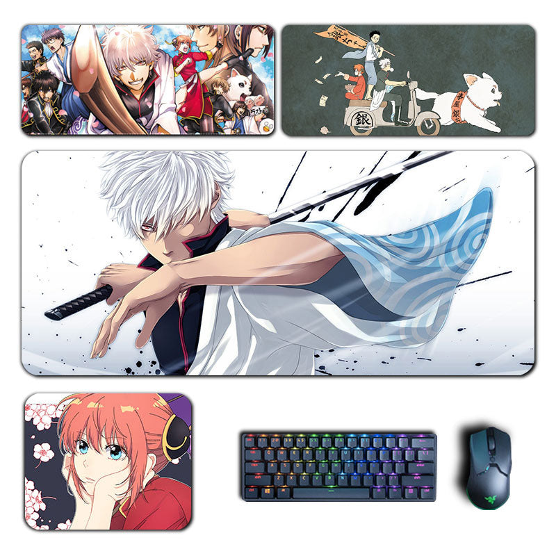 Anime Gintama Large Mouse Pads Sakata Gintoki Kagura Toushirou Mousepad Computer Laptop Gamer Pad PC Gaming Accessories Desk Mat, everythinganimee