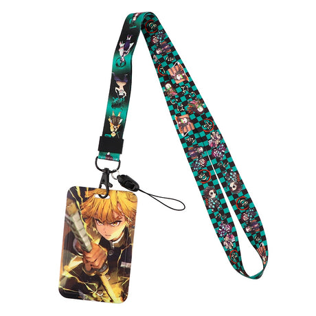 New Anime Demon Slayer Lanyards for Key Neck Strap For Card Badge Gym Key Chain Lanyard Key Holder DIY Hang Rope Keychain